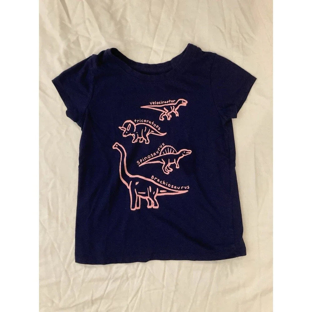 5T Cat & Jack girls clothes - 1 piece T shirt | dinosaur theme